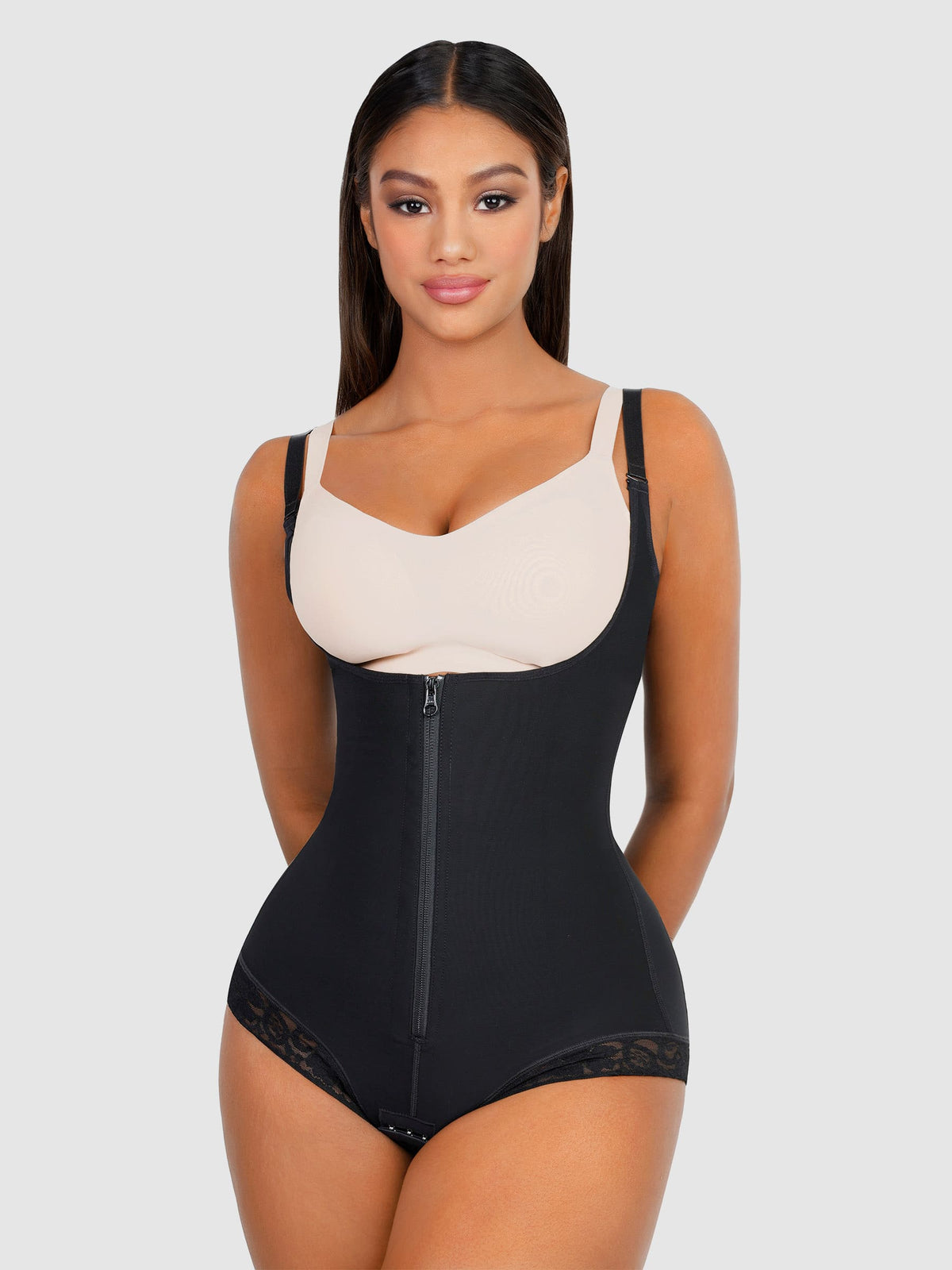 U-Plunge Adjustable Front Zipper Shapewear
