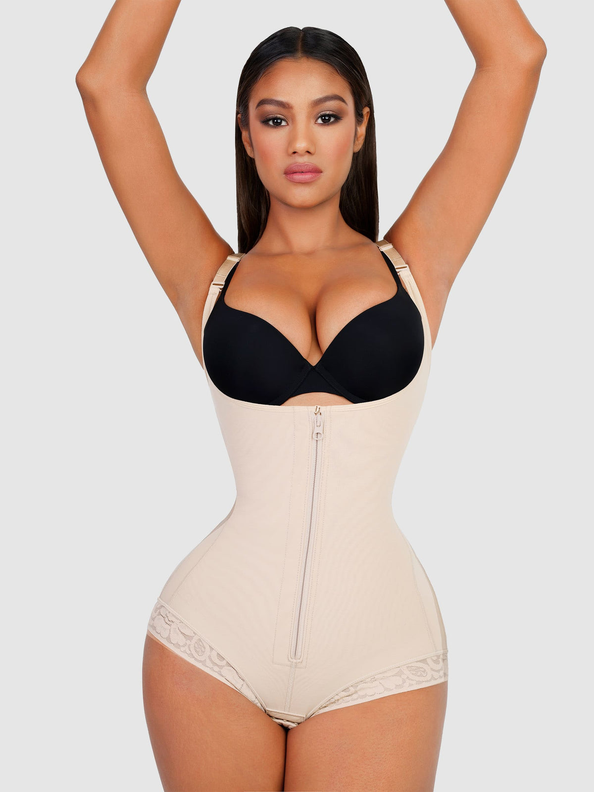 U-Plunge Adjustable Front Zipper Shapewear