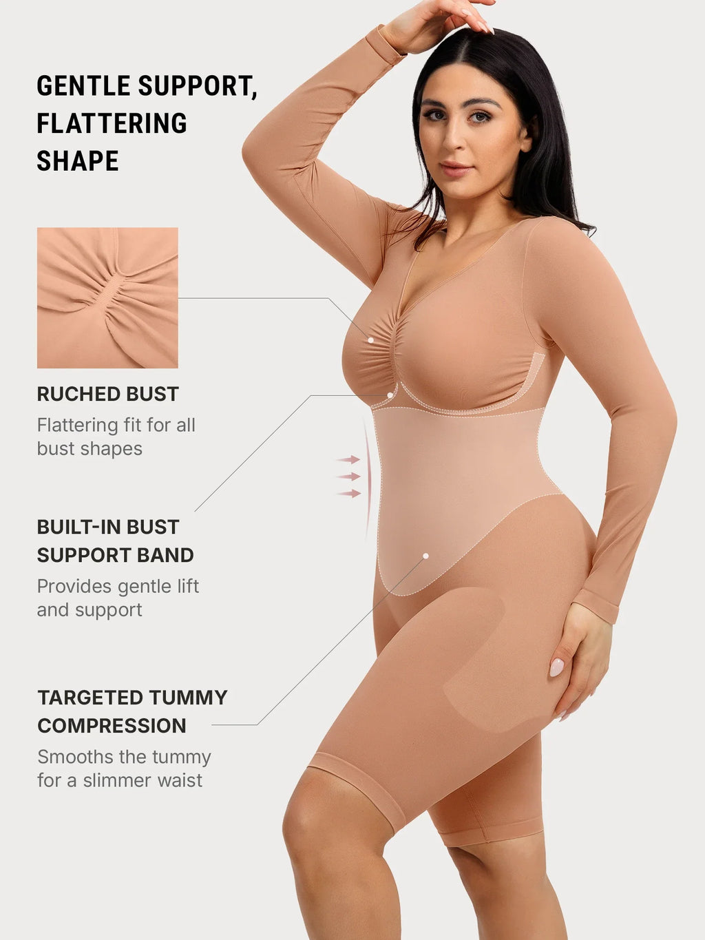 Seamless Long Sleeve Everyday Bodysuit
