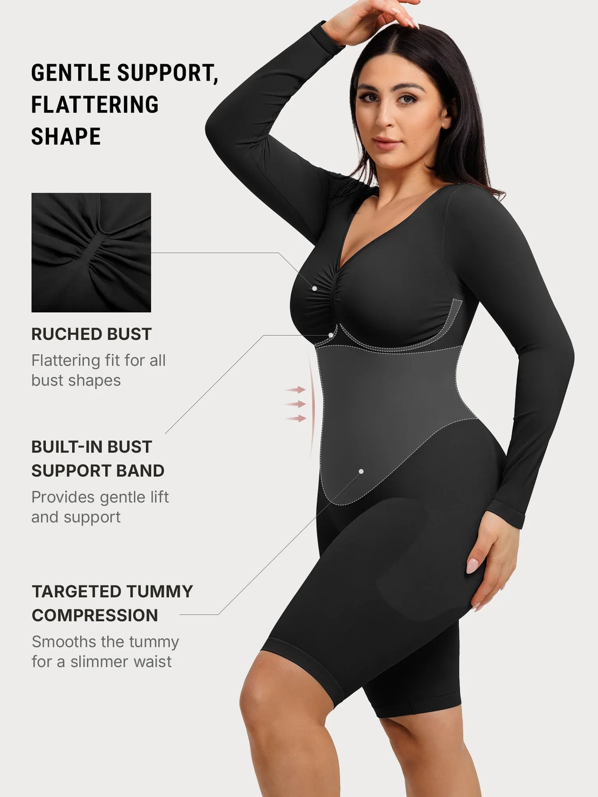 Seamless Long Sleeve Everyday Bodysuit