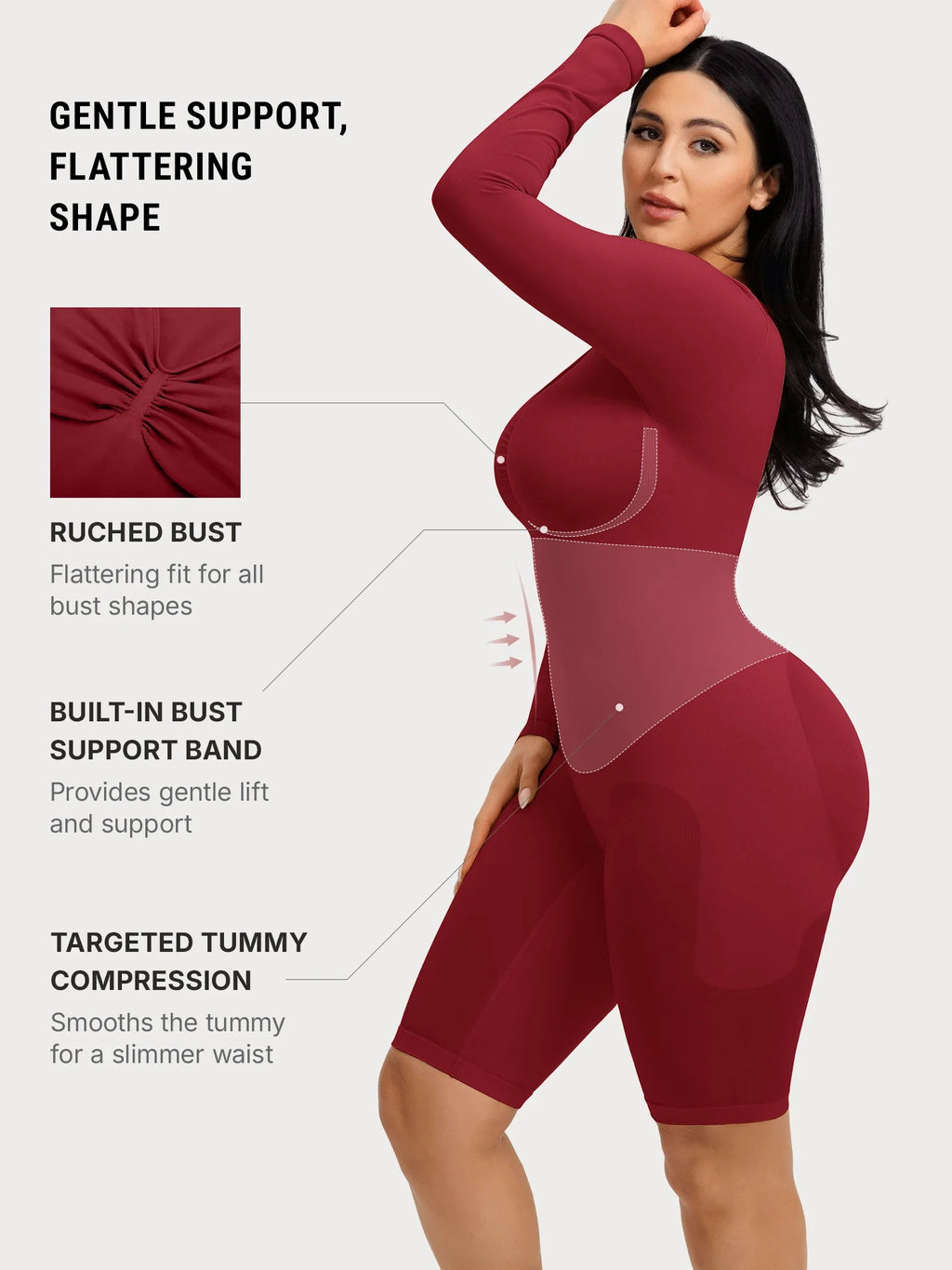 Seamless Long Sleeve Everyday Bodysuit
