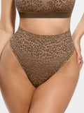 Mid-Waist Leopard Print Tummy Control Thong