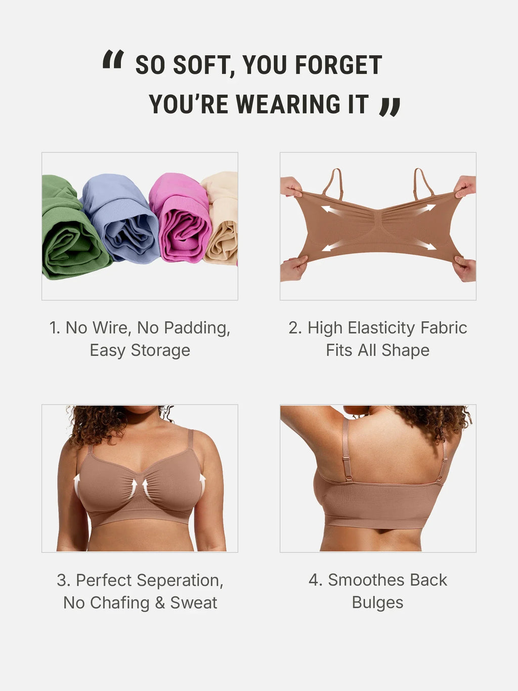 Seamless Built-in Cups Everyday Bra