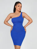 One-Shoulder Tummy Control Shaper Dress