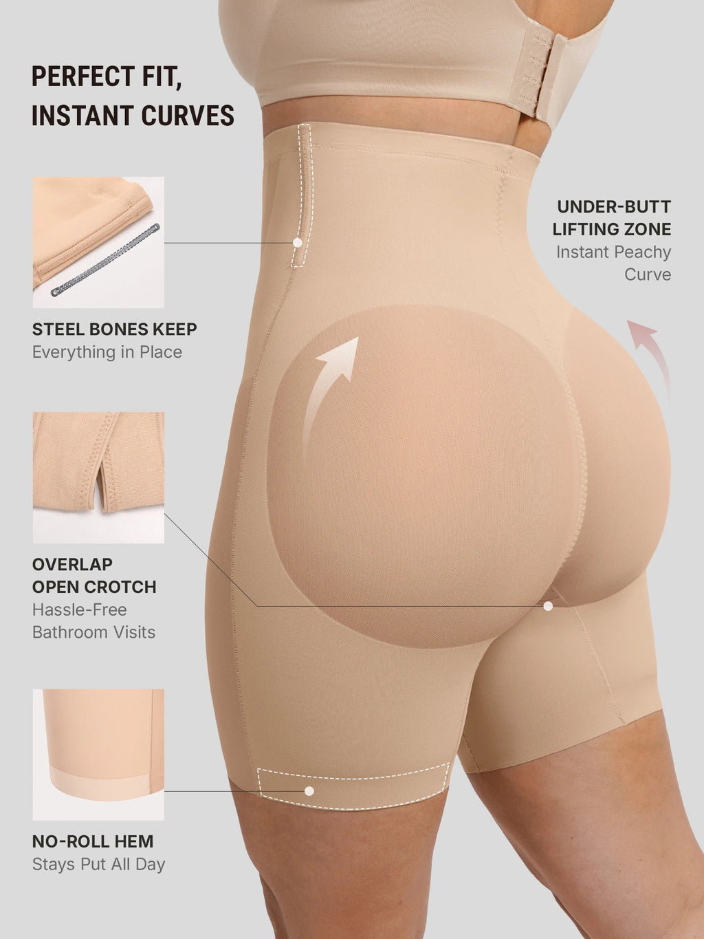 Peach Lift Seamless Shaper Shorts