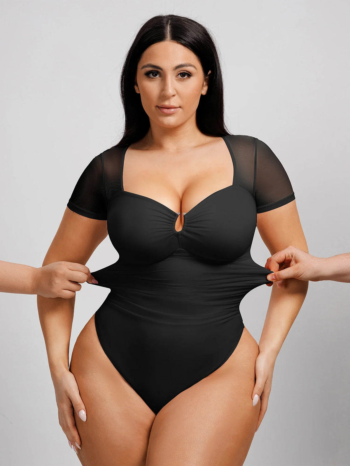 Ultra-Fine Mesh Classic Thong Bodysuit