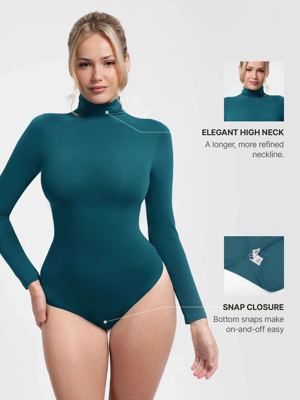 Ultra-Soft Seamless High Neck Bodysuit