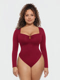 Ultra-Stretch Tummy Control Long-Sleeve Bodysuit
