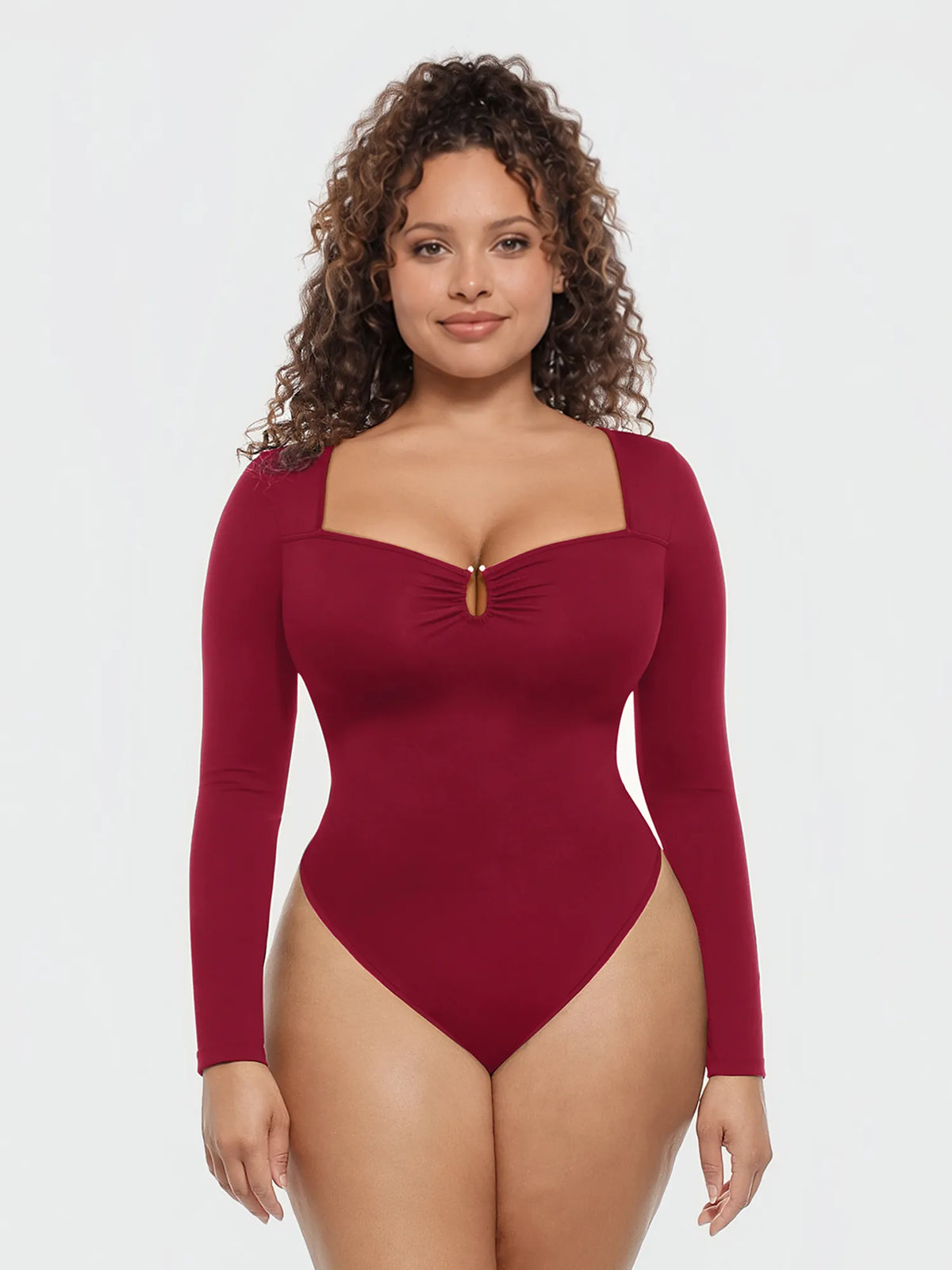 Ultra-Stretch Tummy Control Long-Sleeve Bodysuit