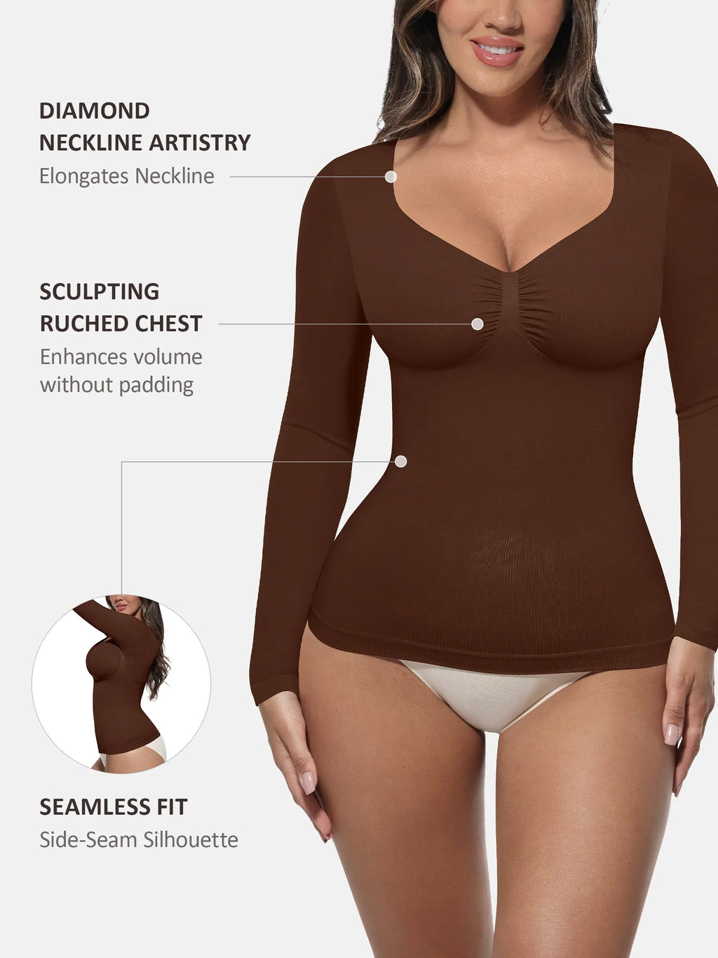 Seamless Long-Sleeve Everyday Shaper Top