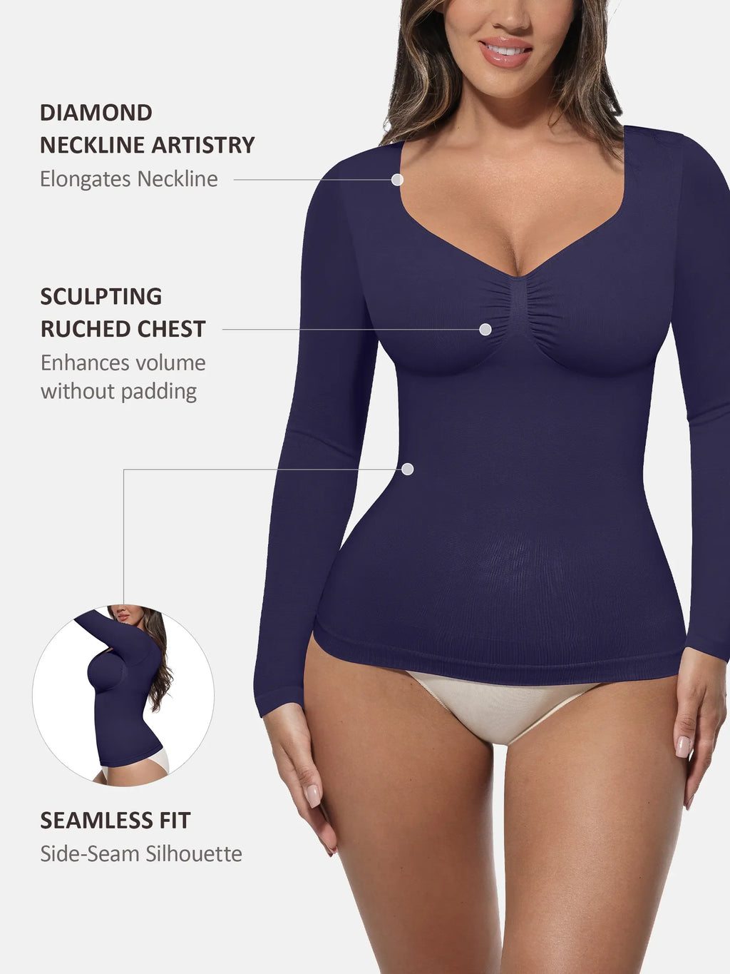 Seamless Long-Sleeve Everyday Shaper Top